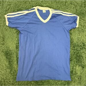 Vintage Augusta Sportswear Blue White Ringer V-Neck Raglan T-Shirt Adult XL USA